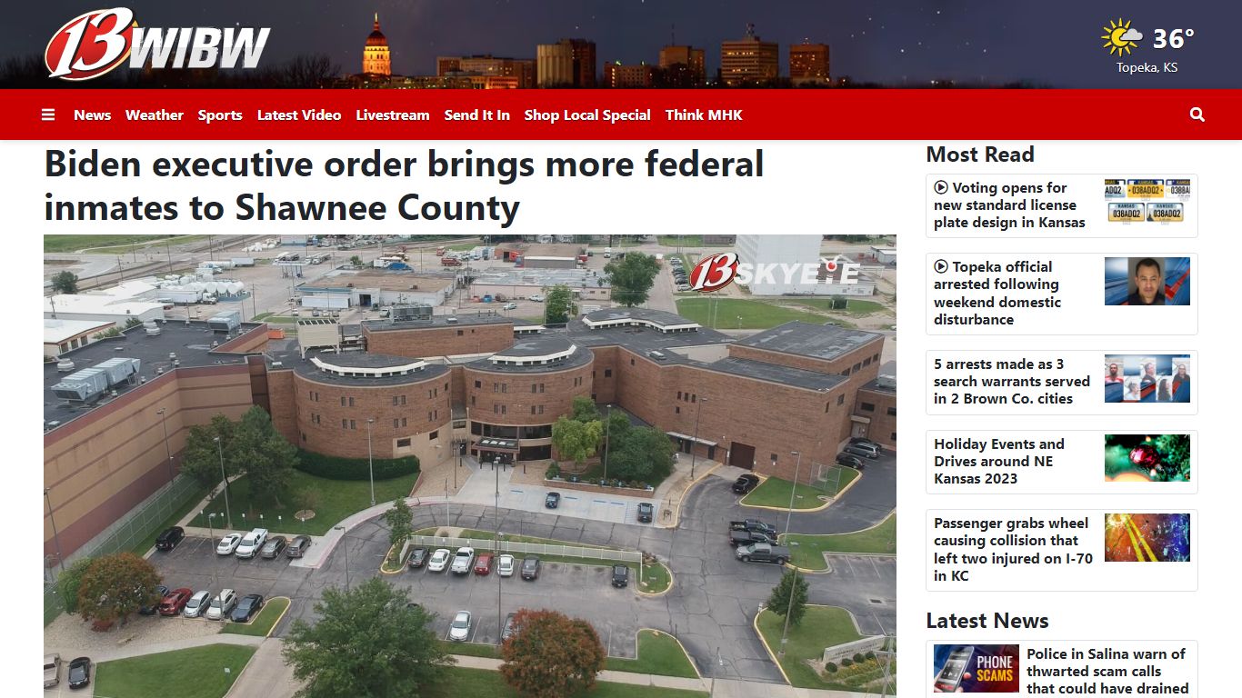More federal inmates expected at Shawnee Co. Jail - WIBW